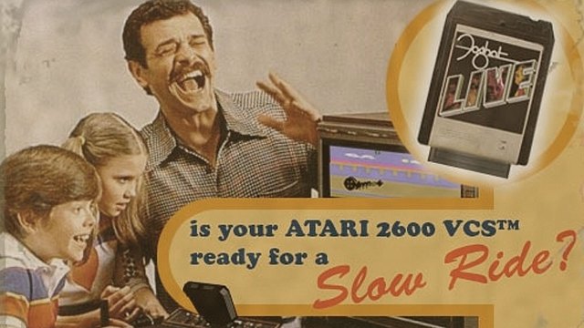 Atari forsøkte å kombinere musikk og spill i 1977, her i en reklame for deres interaktive samarbeid med bluesrockbandet Foghat. (Foto: Atari/Arkiv)