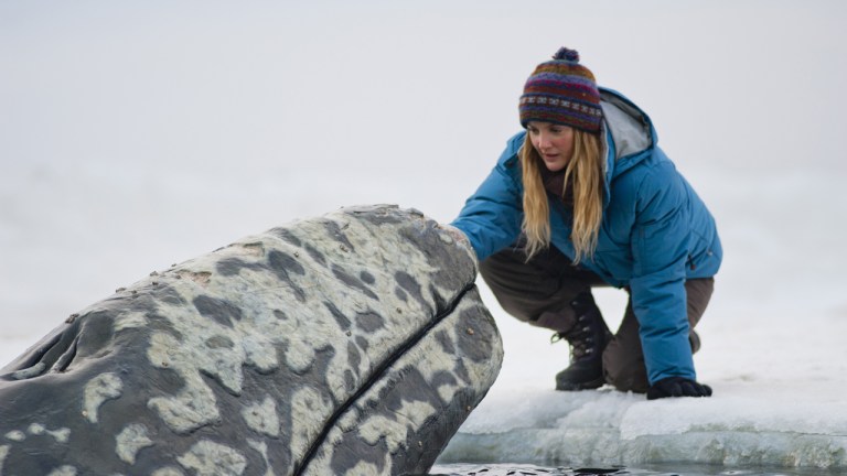 Drew Barrymore er søt når hun forsøker å redde hvaler!
