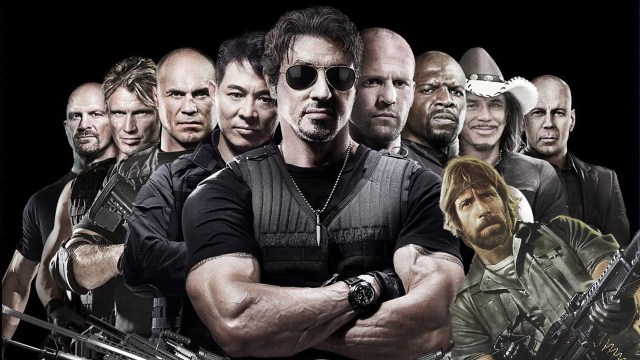 Gjengen fra den første The Expendables-filmen får følge av Chuck Norris i oppfølgeren. (Foto: Norsk Filmdistribusjon / Cannon Films)