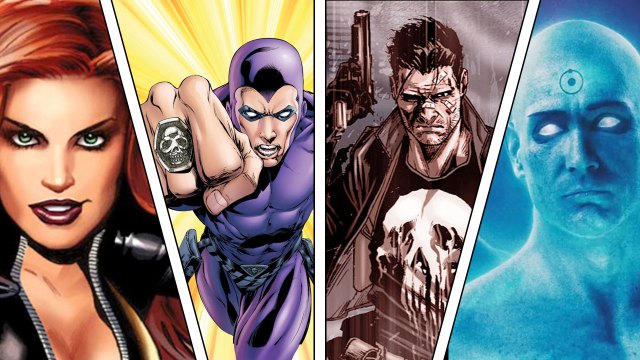Gruppe B i Filmpolitiets store superheltcup består av Black Widow, Fantomet, The Punisher og Doctor Manhattan.