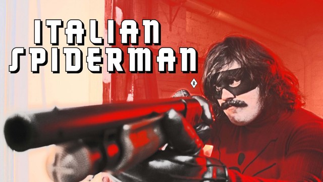 Parodiserien <em>Italian Spiderman</em> hyller B-filmer fra Italia, og er temaet for episode 34 av «Filmjunkiene». (Foto: Alrugo Entertainment)