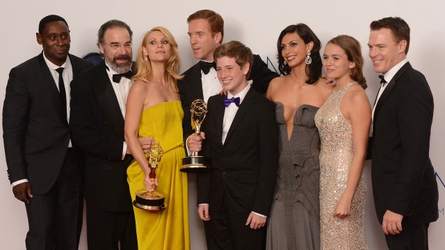 Homeland vant prisen for beste dramaserie under årets Emmy-utdeling. (Foto: JOE KLAMAR/NTB SCANPIX).