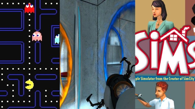 Pac-Man, Portal og The Sims er blant spela som er trekt ut. (Foto: Montasje)