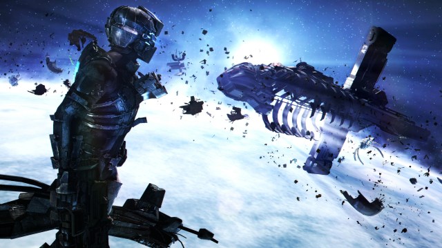 Skjermbilde fra «Dead Space 3», som var EAs første historiebaserte spill med mikrotransaksjoner. I skrekkspillet er det mulig å kjøpe tilgang til bedre våpen. (Foto: EA)