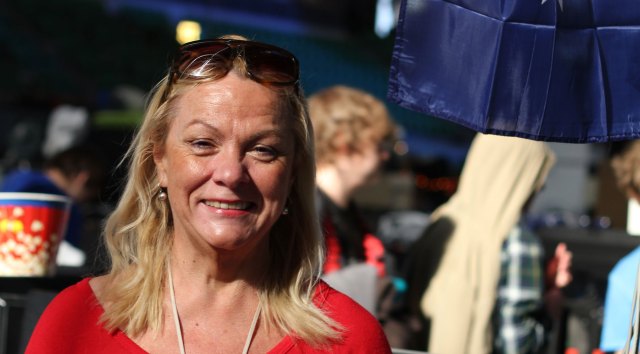 Kerrie Myers har reist helt fra Australia for å være med på The Gathering. (Foto: Marte Hedenstad, NRK P3).