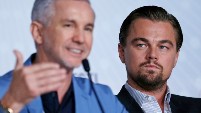 Baz Luhrmann og Leonardo DiCaprio på pressekonferanse i Cannes (Foto: AFP).