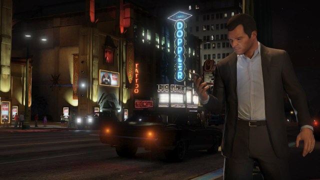 Storbyen Los Santos i «GTA V» er en parodi på Los Angeles, og viser både de glamorøse og mer lysskye sidene av en internasjonal metropol. (Foto: Rockstar Games)
