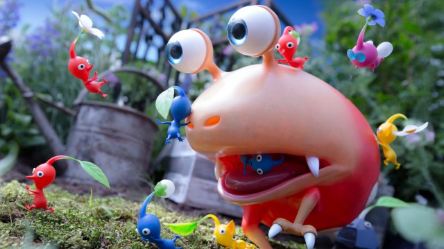 Barnlig glede og fantasi blander seg med flotte omgivelser i «Pikmin 3». (Foto: Promobilde fra Nintendo)