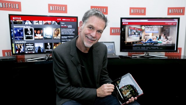 Reed Hastings ved noregslanseringa av Netflix. (Foto: Gorm Kallestad / NTB Scanpix)