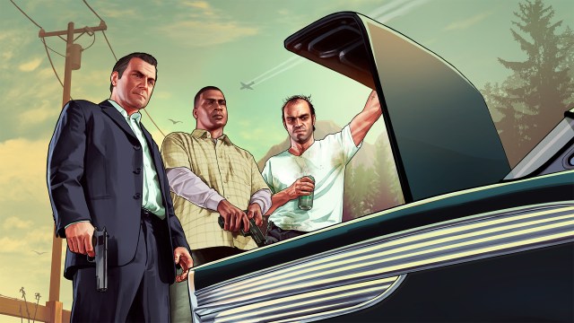 De tre hovedpersonene i «GTA V», Michael, Franklin og Trevor, ble heftig diskutert i 2013. (Foto: Rockstar Games)