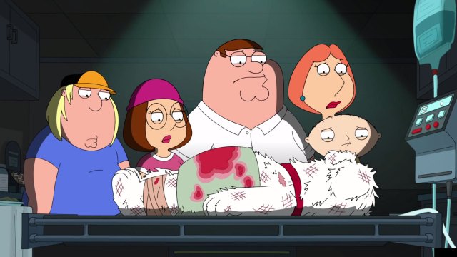 Brian døde i søndagens episode av Family Guy. (Foto: Fox).