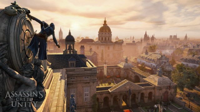 Paris under den franske revolusjonen er et ypperlig bakteppe for et «Assassin's Creed»-spill, mener spillregissøren. Som også vil at spillere skal lære historie. Promobilde fra «Assassin's Creed: Unity». (Foto: Ubisoft)