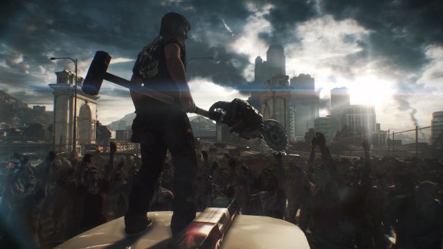 Hva står mellom deg og tusenvis av zombier i «Dead Rising 3»? Jo, en motorsag! Eller vent, en kantklipper? Nei, med en hammer? (Promobilde: Microsoft Game Studios / Capcom)