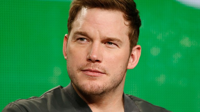 Chris Pratt på scenen under et intervju om komiserien «Parks & Recreaction» hvor han spiller den enkle Andy Dwyer. (Foto: Reuters/Lucy Nicholson)