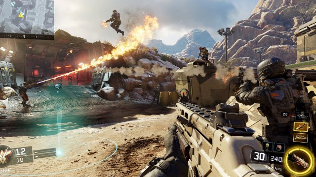 Skjermbilde fra flerspillerdelen av Black Ops 3. Merk at bildet er tilsendt fra utgiveren, og ikke representativt for hvordan spillet ser ut på konsoll. (Foto: Activision)