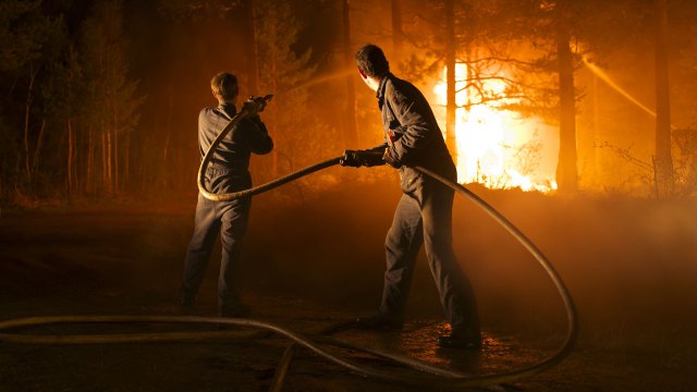 Det er mange spektakulære scener i Pyromanen. (Foto: Nordisk Film Distribusjon AS).