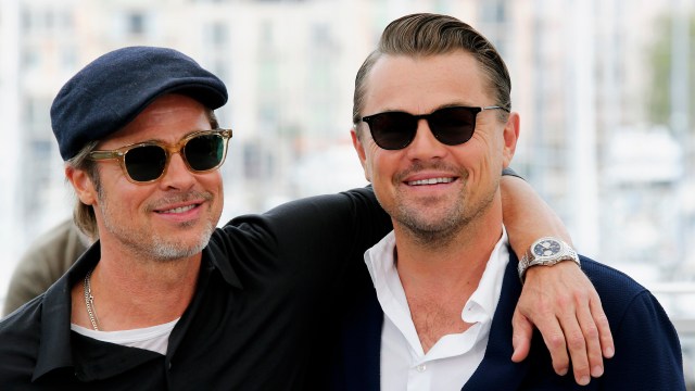 Brad Pitt og Leonardo DiCaprio har aldri jobbet sammen før . Nå er de i Cannes med 