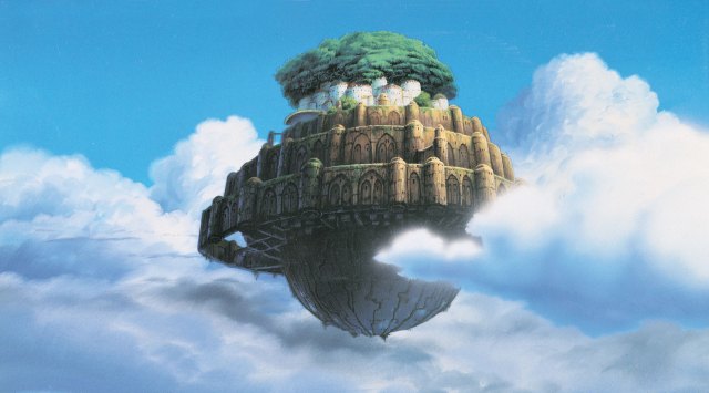 Laputa – Himmelslottet er inspirert av Jonathan Swifts roman Gullivers reiser. (Foto: Studio Ghibli).