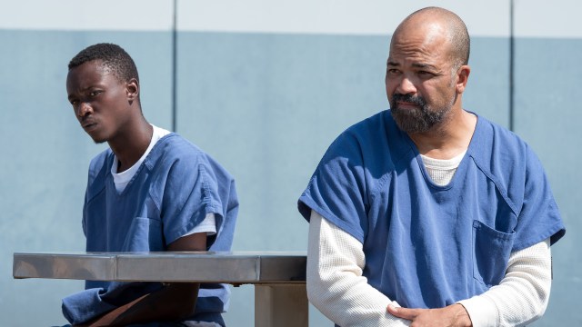 Jah (Ashton Sanders) havner i samme fengsel som faren JD (Jeffrey Wright) i «All Day and a Night». (Foto: Netflix / Matt Kennedy)