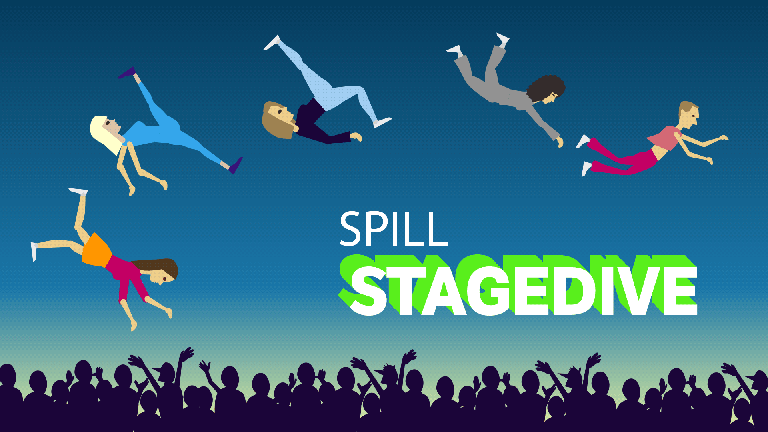 Spill stagedive og stem på årets låt