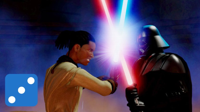 Kjemp som en Jedi-ridder i stua