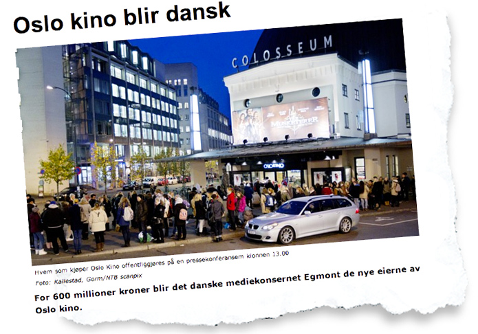 Oslo Kino blir dansk