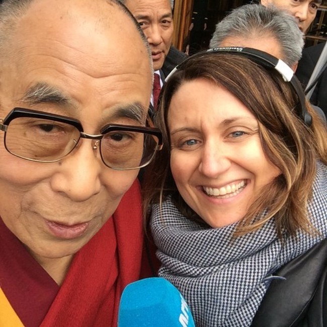 Tok selfie med Dalai Lama