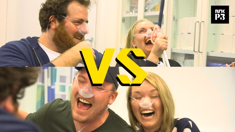 Lystgass + «ikke lov å le» = ???