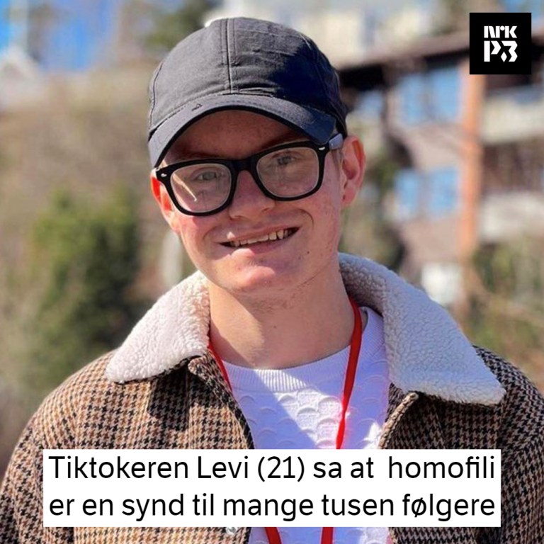 Link i bio: Sa at homofili var en synd. Nå står tiktokeren Levi (21) selv frem som homofil