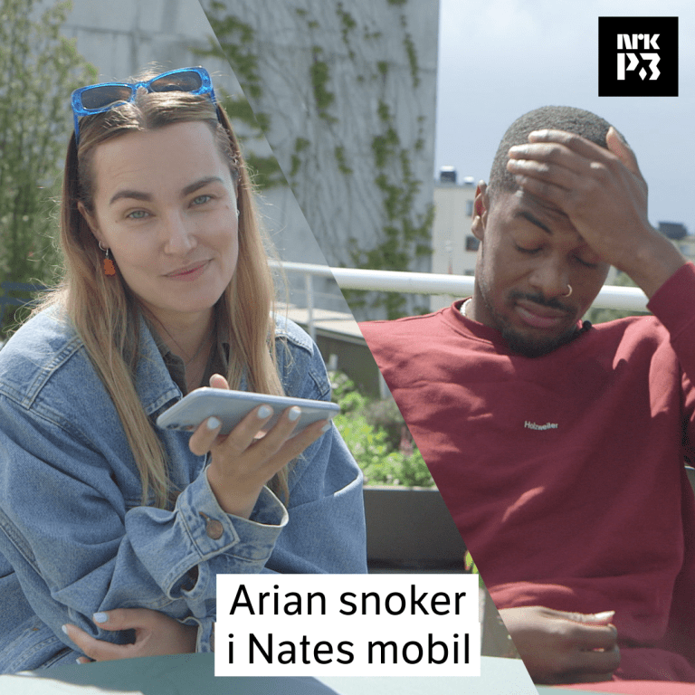 Link i bio: Arian sjekker mobilen til Nate