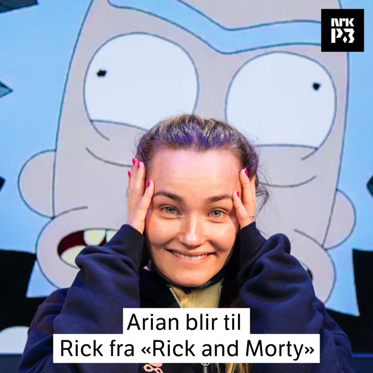 Link i bio: Arian blir Rick fra Rick and Morty