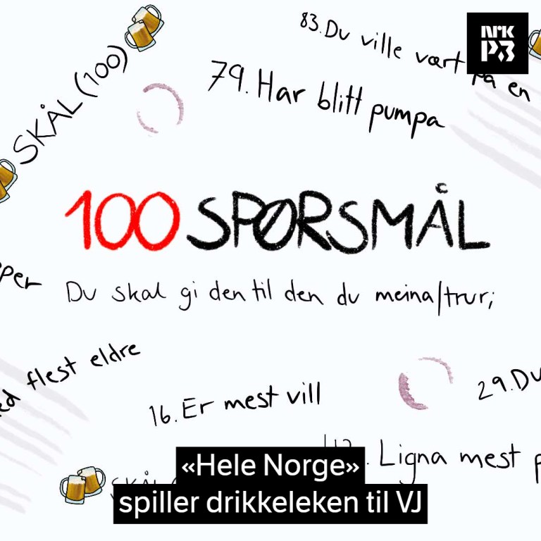 Link i bio: «Hele Norge» spiller drikkeleken til VJ