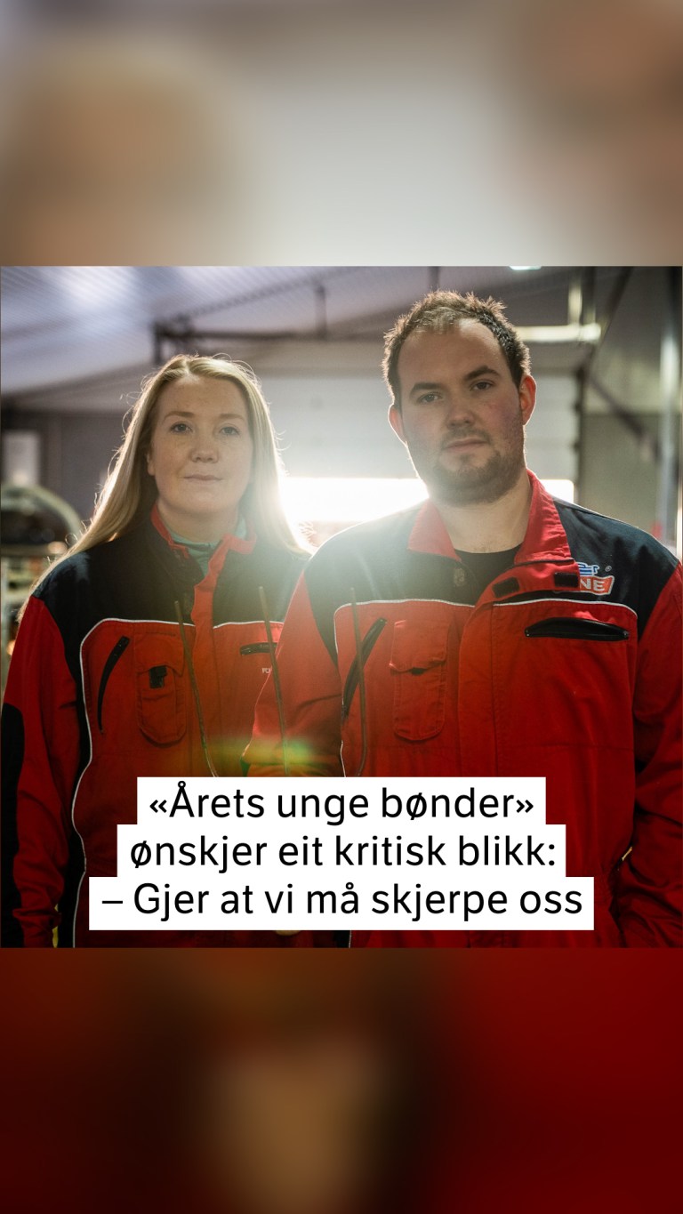 Link i bio: «Årets unge bønder» ønskjer eit kritisk blikk: – Gjer at vi må skjerpe oss