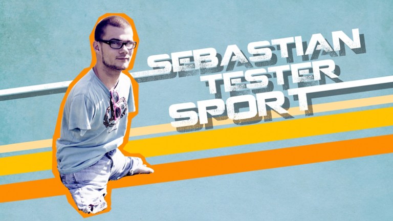 Arm- og benløse Sebastian tester sport
