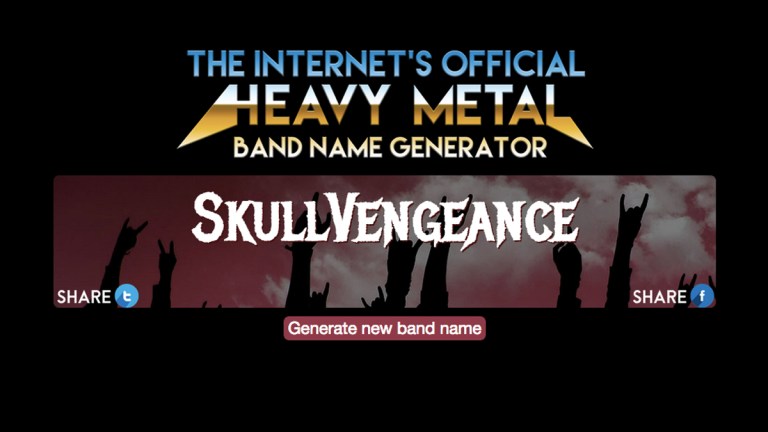 The official heavy metal band name generator