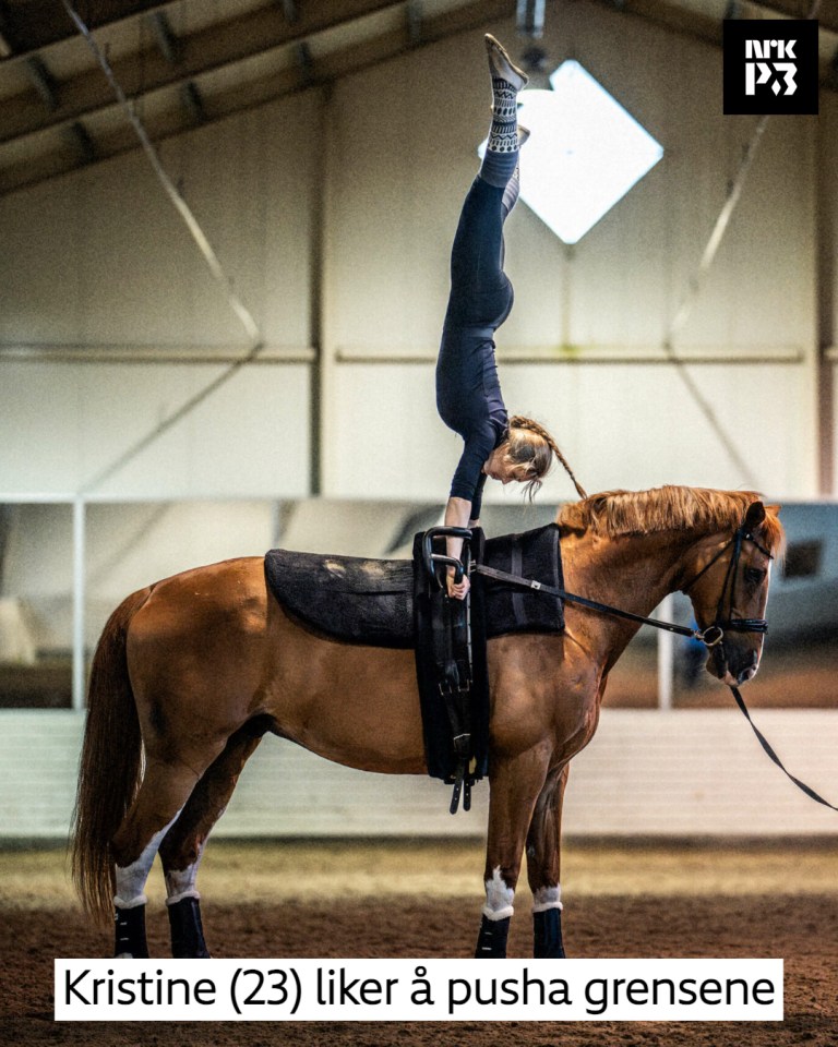 Link i bio:  Kristine (23) turnar på hest: – Eg liker å pusha grenser