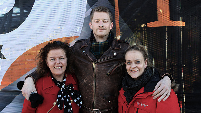 Else Kåss Furuseth, Odd Magnus Williamson, og Henriette Stensrup fra Torsdag kveld fra Nydalen. Her under P3aksjonen. (Foto: Mattis Folkestad)