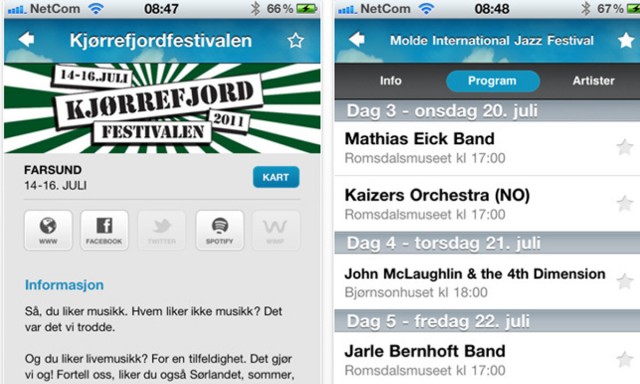 Festivalguiden. (Foto: screenshot, NRK P3)