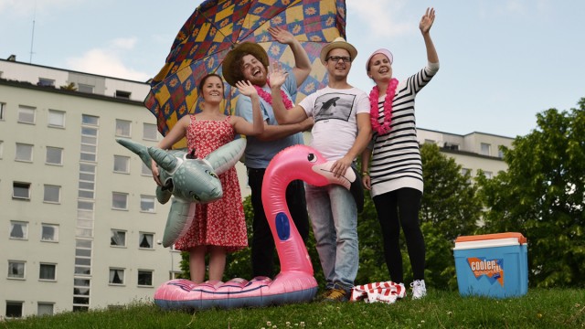 Denne gjengen skal underholde på P3scenen under Hove. (Foto: P3morgen)