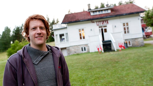 Tidligere leder for AUF, Martin Henriksen, på Utøya i fjor sommer. (Foto: Scanpix)