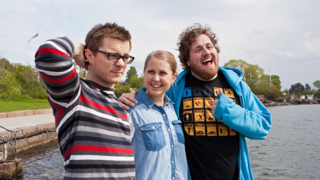 Yngve Hustad Reite, Silje Therese Reiten Nordnes og Ronny Brede Aase. (Foto: Katrine Opdahl, NRK P3)