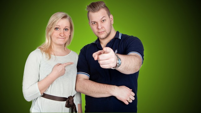 Tuva Fellmann og Jørn Kaarstad i Hallo P3. (Foto: NRK)
