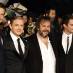 Fra venstre: Richard Armitage, Martin Freeman, Peter Jackson, Elijah Wood, og Andy Serkis, under filmpremiere på «Hobbiten: En uventet reise» i Tokyo. (AP Photo/Koji Sasahara)