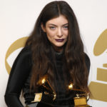 Pop Singer Lorde poses backstage with her awards for Song of the Year for "Royals" and Best Pop Solo performance also for "Royals" at the 56th annual Grammy Awards in Los Angeles, California January 26, 2014. REUTERS/Lucy Nicholson (UNITED STATES TAGS:ENTERTAINMENT) (GRAMMYS-BACKSTAGE)