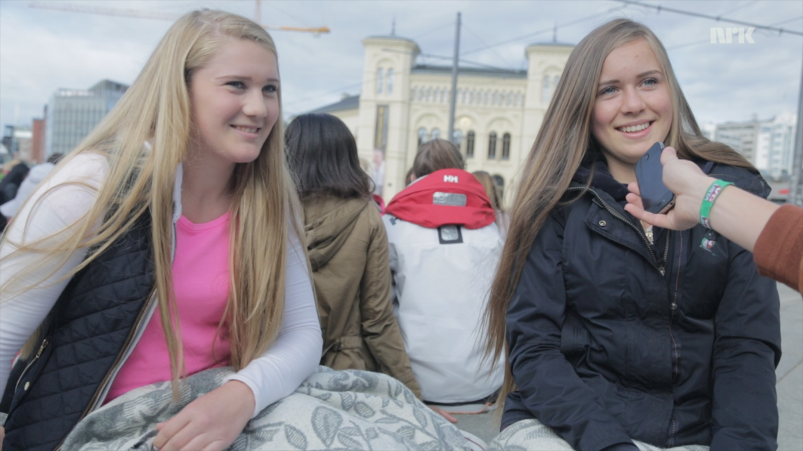 Helene og Pernille møtte opp kl. 05.30. (Foto: Jonas Lisether, NRK P3)