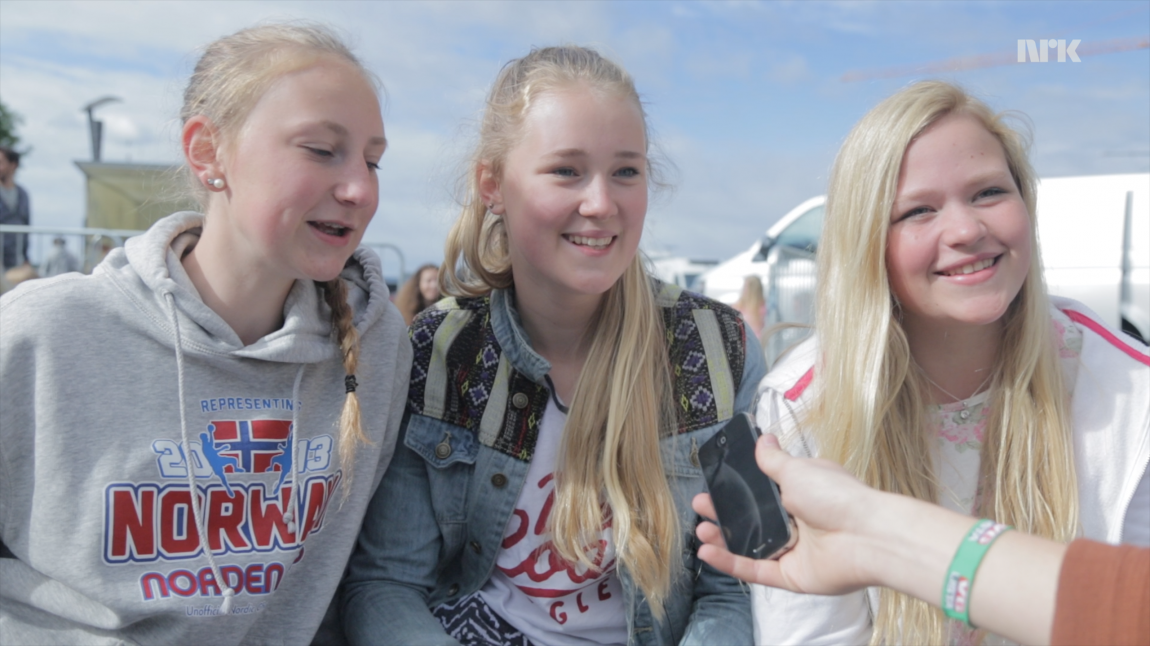 Cecilie, Selma og Mariann kom kl. 08. (Foto: Jonas Lisether, NRK P3)