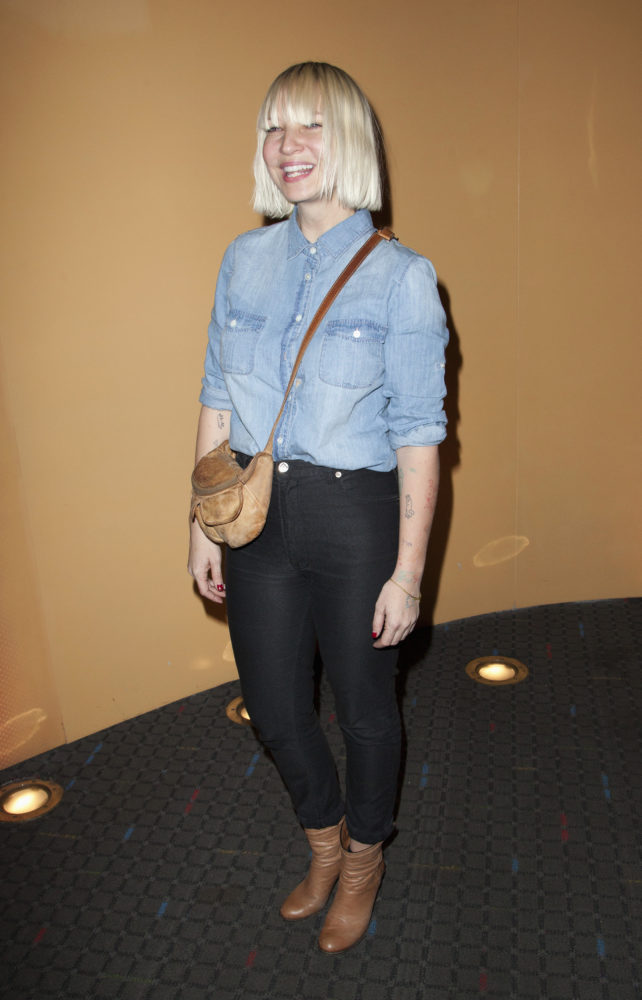 Australian singer Sia Furler attends a screening of the film "Killing Them Softly" in New York