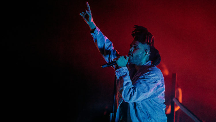 The Weeknd avbildet under høstens konsert i Oslo. Foto: Kim Erlandsen, NRK P3