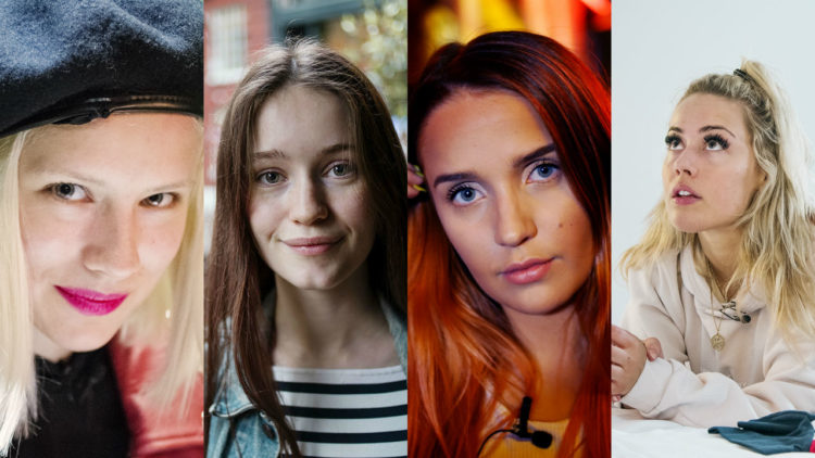 Fanny Andersen, Julie Bergan, Sigrid og Dagny er å se i dokumentaren "Ung, norsk og verdenskjent". Foto: Li-Lian Ahlskog, NRK P3